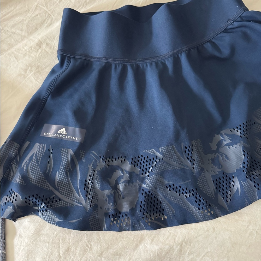 Stella McCartney Blue Athletic Mini Skater Skirt